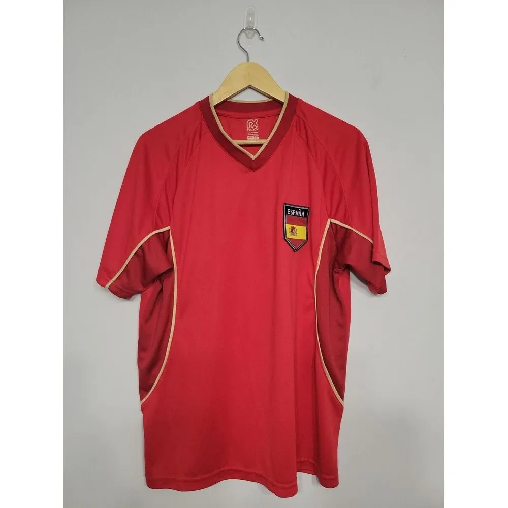 Rhinox Espana Soccer Men's T-Shirt Large V-neck‎ Vintage